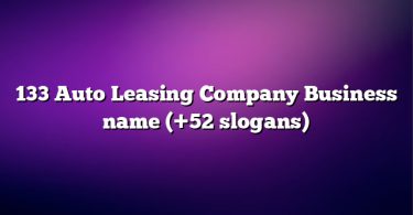 133 Auto Leasing Company Business name (+52 slogans)