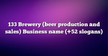 133 Brewery (beer production and sales) Business name (+52 slogans)