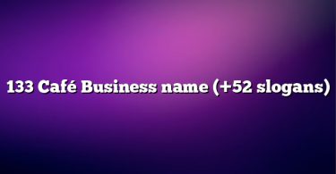 133 Café Business name (+52 slogans)