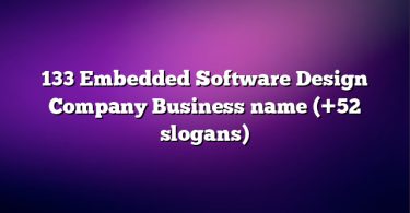 133 Embedded Software Design Company Business name (+52 slogans)