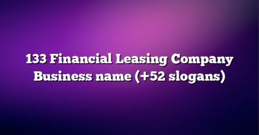 133 Financial Leasing Company Business name (+52 slogans)