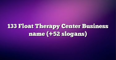 133 Float Therapy Center Business name (+52 slogans)