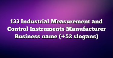 133 Industrial Measurement and Control Instruments Manufacturer Business name (+52 slogans)