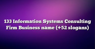 133 Information Systems Consulting Firm Business name (+52 slogans)