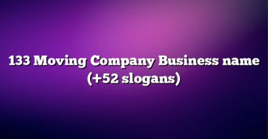 133 Moving Company Business name (+52 slogans)