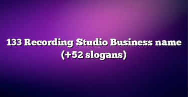 133 Recording Studio Business name (+52 slogans)