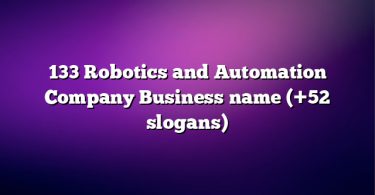 133 Robotics and Automation Company Business name (+52 slogans)