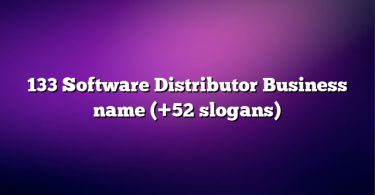 133 Software Distributor Business name (+52 slogans)
