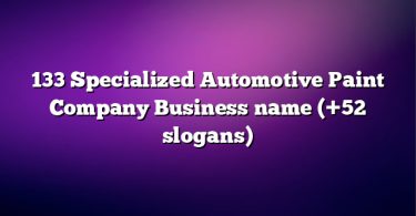 133 Specialized Automotive Paint Company Business name (+52 slogans)