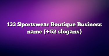 133 Sportswear Boutique Business name (+52 slogans)
