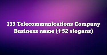 133 Telecommunications Company Business name (+52 slogans)