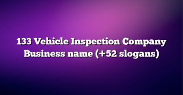 133 Vehicle Inspection Company Business name (+52 slogans)