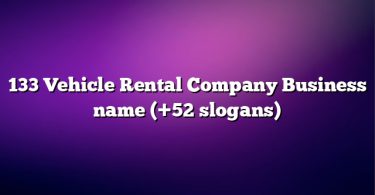 133 Vehicle Rental Company Business name (+52 slogans)
