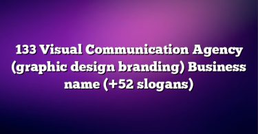 133 Visual Communication Agency (graphic design branding) Business name (+52 slogans)