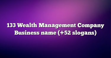 133 Wealth Management Company Business name (+52 slogans)