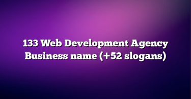 133 Web Development Agency Business name (+52 slogans)